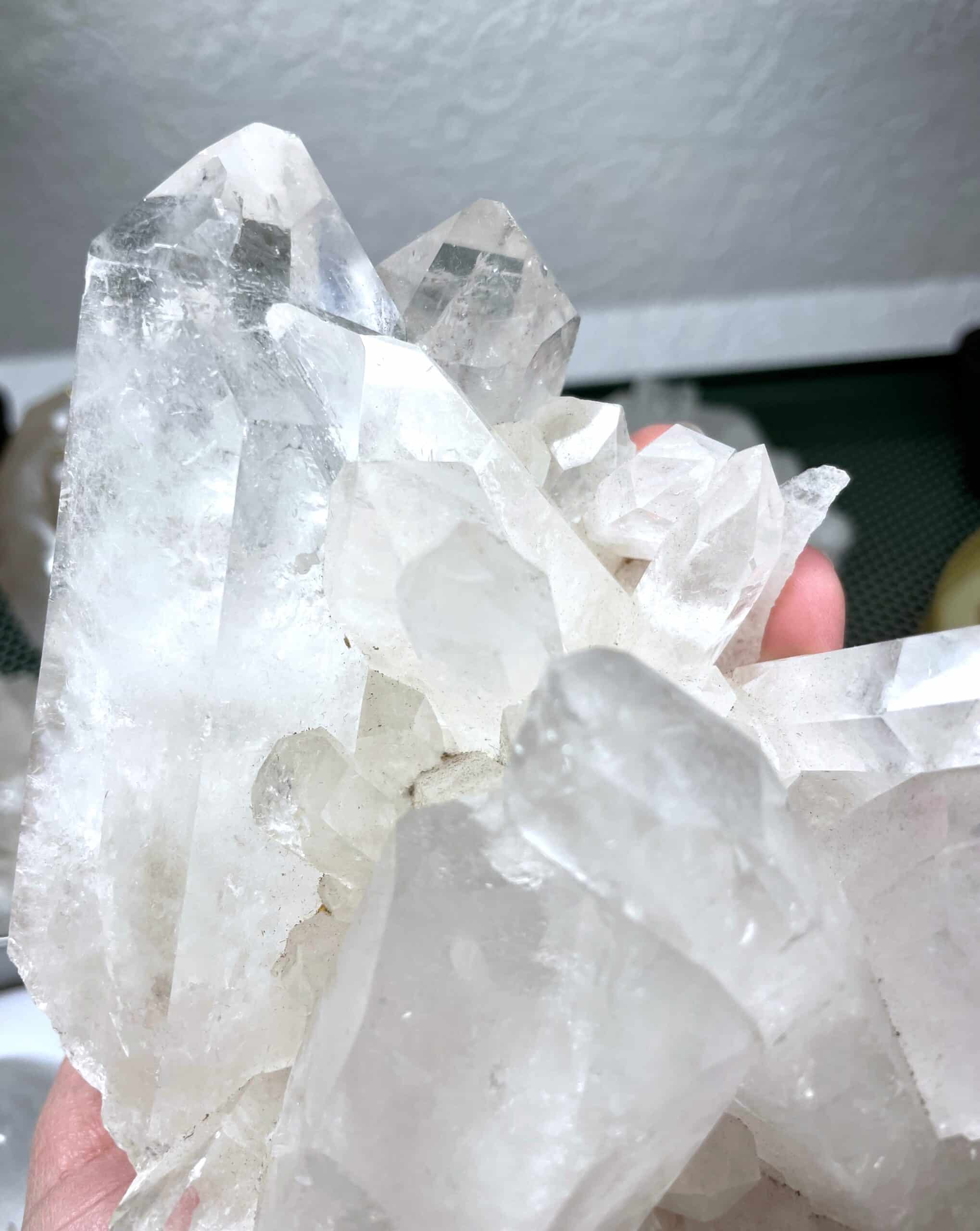 Bergkristall Stufe groß 14 cm - Klarheit 4 SanjaNatur®