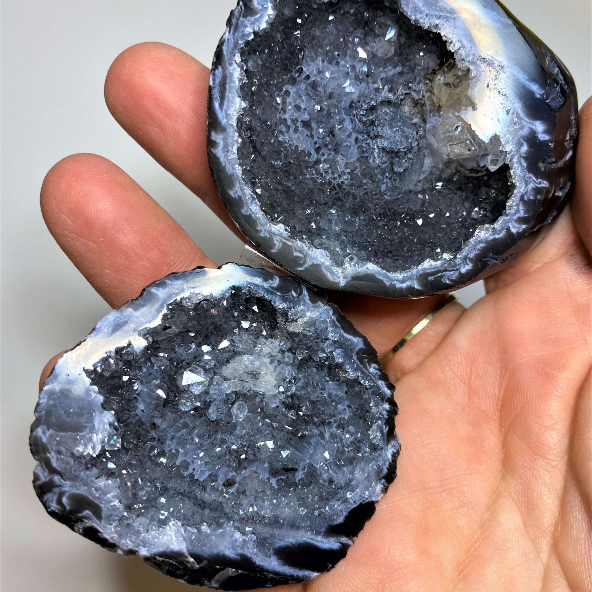Amethyst Stufe in grau-blau - Unikat 12 SanjaNatur®