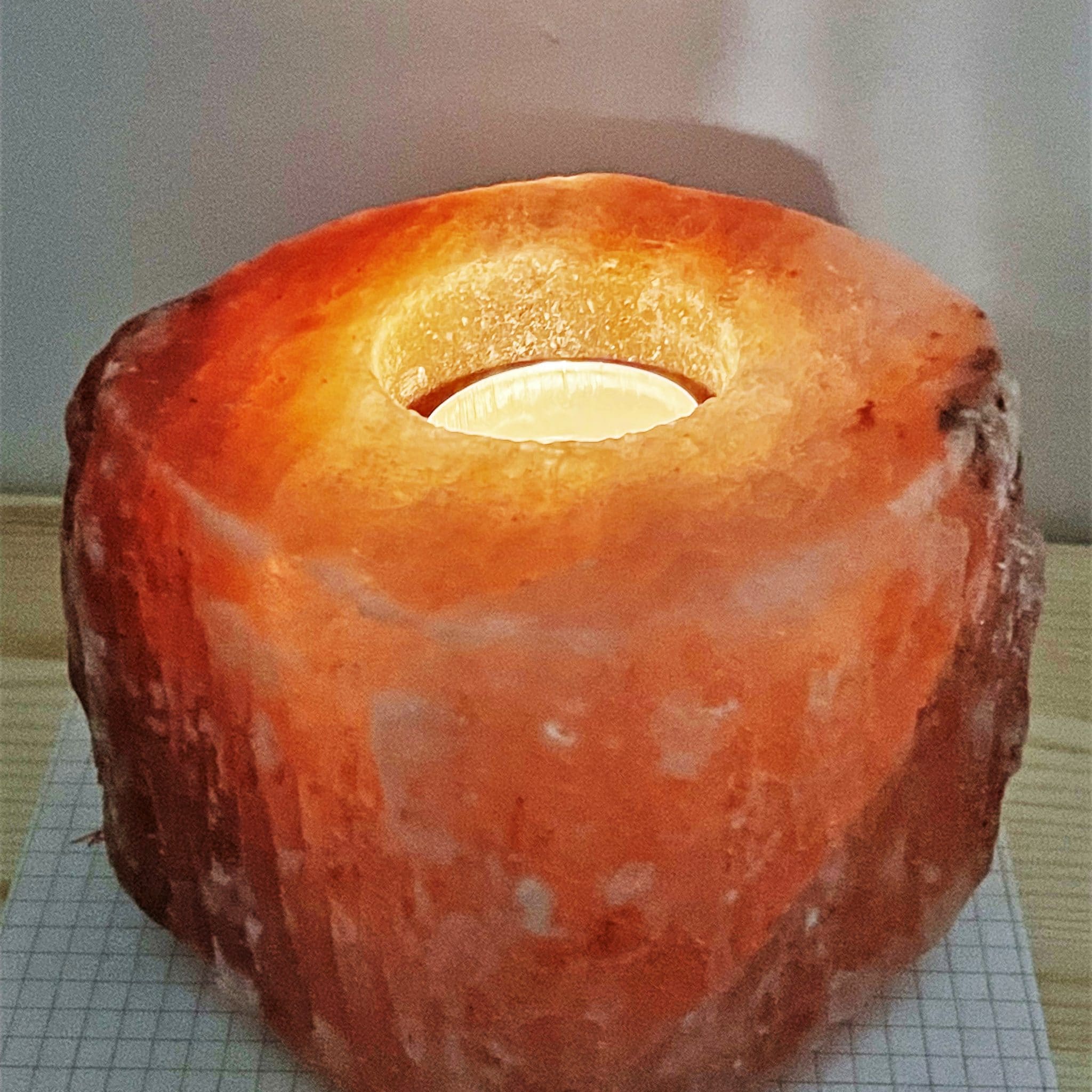 Salzkristall - Teelicht groß - Mineralisierung und Ausgleich 2 SanjaNatur®
